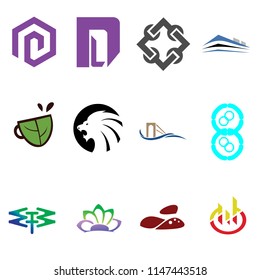 simple logo and icon set for your bussines and company

