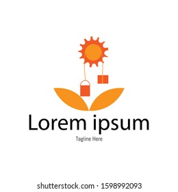 simple logo illustration of building construction