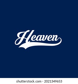 simple logo illustration graphic design typography "heaven"