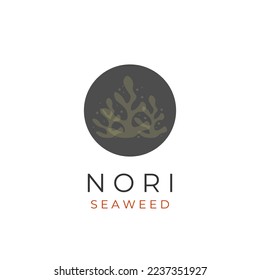 Simple Logo Illustration Nori Seaweed 