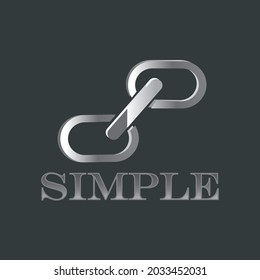 Simple Logo Illustration Vector Chain for logo company or Icons