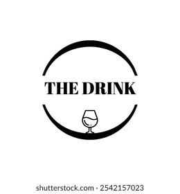 a simple logo with an image of a glass