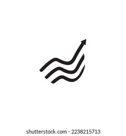 simple logo for increasing earnings bussines, can be use on all media because made with high resolution