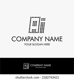 Simple logo with information and communication technology concept for your company. futuristic concepts and advances in technology, especially artificial intelligence that can help mankind