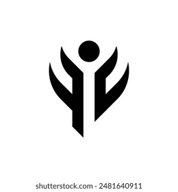 Logo simple de las iniciales FC con una mano humana extendida