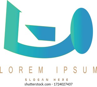 simple logo initials g vector illustration