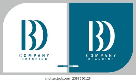 Einfache Logo-Inspiration für die Initialen B und D