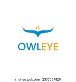 a simple logo inspired by an owl's eye made of several shapes and colors and forming a bird's eye symbol.