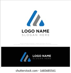 Simple logo intial AM vector