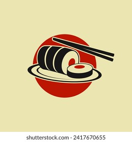 Simple logo for Japanese sushi