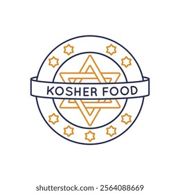 Simple Logo with Kosher food icon. Simple Logo with kosher food icon for social media, app, and web design. Vector illustration