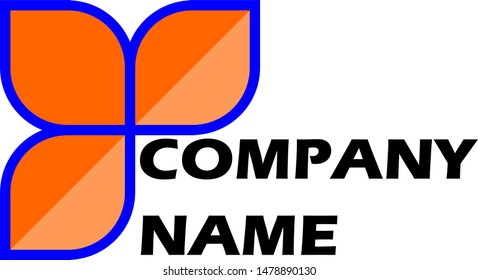A simple logo with leaves design