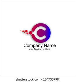 Simple logo with letter C and white background