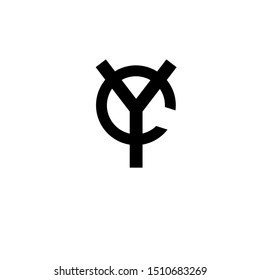 The simple logo from letter C and Y