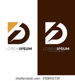 Simple logo with letter D icons, D logo and play design template