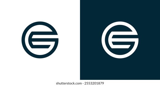 Logotipo simples com a letra E círculo