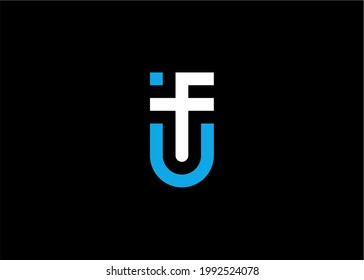 Letra F y U del logotipo simple