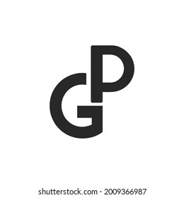 simple logo letter GP, for company logo or trademark