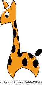 simple logo of the letter H in the shape of a giraffe