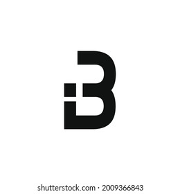 letra simple del logotipo ib, o letra i y número 3.