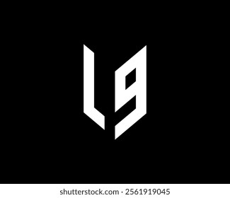 Simple logo of the letter L and number 9 forming a shield. Suitable for various companies.