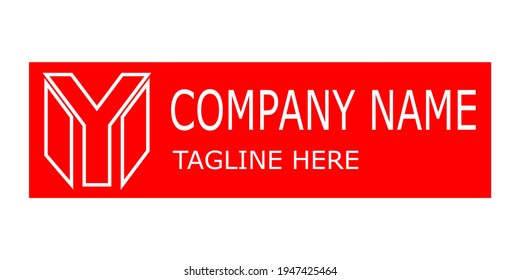 Simple logo of letter M and Y in red and white color