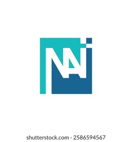 simple logo of letter N A I with corporate style