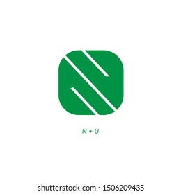 the simple logo from letter N and U