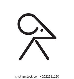 Simple logo letter R and goat for your logo.