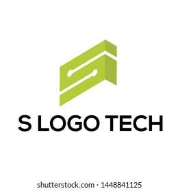 simple logo letter S with 3D style and modern concept  
