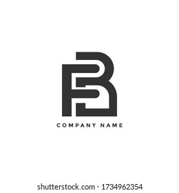 letras simples de logotipo f y b