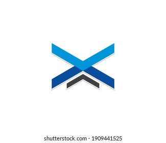 Simple logo and line x concept design