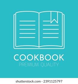 Simple logo. Linear icon with book