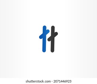 Simple Logo. Lines vector and plus concept design