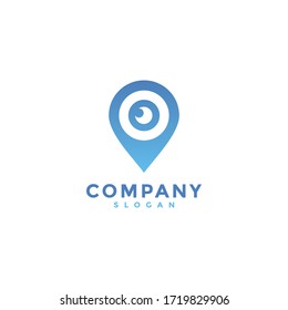 la ubicación y los ojos sencillos del logotipo