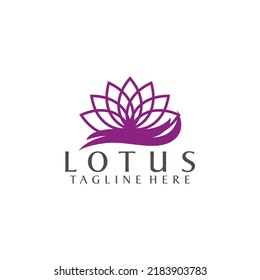 Simple Logo of Lotus Stock Vector for Business and Branding