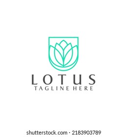Simple Logo of Lotus Stock Vector for Business and Branding