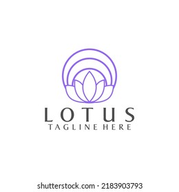 Logotipo simple del vector Lotus Stock para empresas y marcas