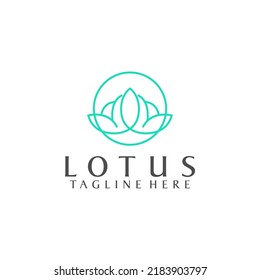 Logotipo simple del vector Lotus Stock para empresas y marcas