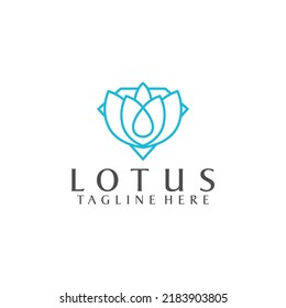 Simple Logo of Lotus Stock Vector for Business and Branding