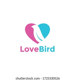 el sencillo logo del amor y el pájaro