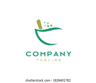 Simple logo of Medical and health care of pharmacy ,modern logo design in fresh and unique idea