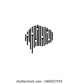 Simple logo of a modern brain icon