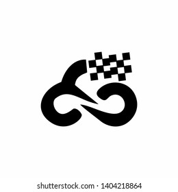 Simple logo of modern cloud icons