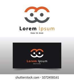Simple logo in a modern style. Abstract logo. 