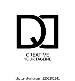 Simple Logo Monogram Design, initials D. brand logo, company logo, business logo.