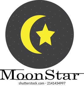 a simple logo simple moon and stars.