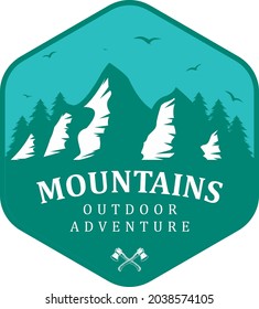 Simple Logo Mountain Illustration Vector