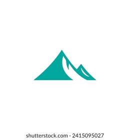 Simple Logo Mountain Vector On white background