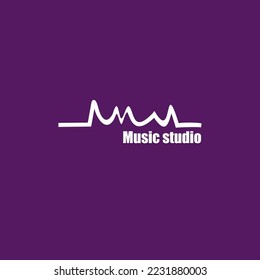 Einfaches Logo für die Musikstudio-Industrie nur u 